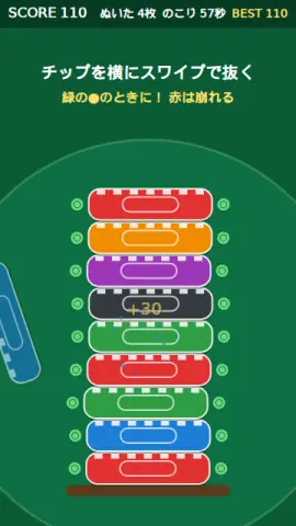 チップ抜きのゲーム画面