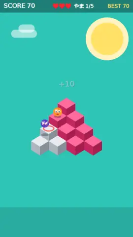 ピラミッドぴょんのゲーム画面
