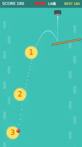 ピタゴラ板のゲーム画面