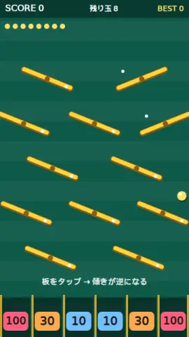 ゲート抽選のゲーム画面