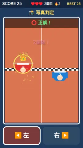 写真判定（スポーツ）のゲーム画面