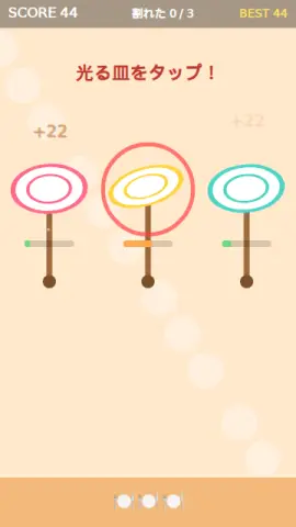 おさらまわしのゲーム画面