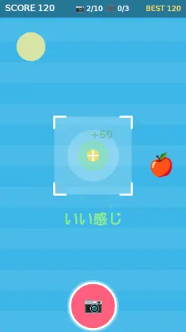 落下写真ぱしゃのゲーム画面