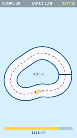 スピードスケートのゲーム画面