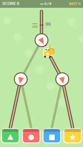 せんろ切りかえのゲーム画面