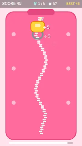 ファスナー上げのゲーム画面